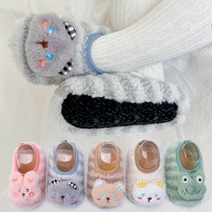 Furry House Shoes Baby Girls Non Slip Soft Bottom Walking Shoes