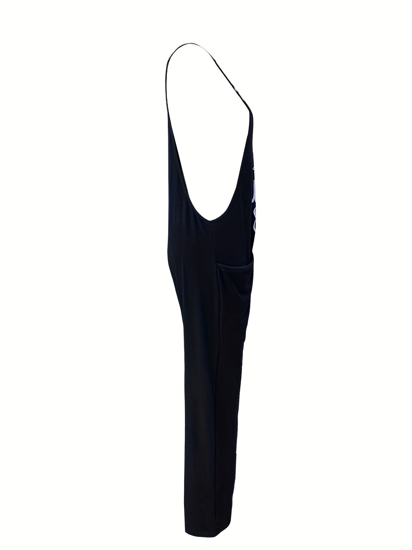 Patch Pocket Jumpsuit Spaghetti Strap Casual