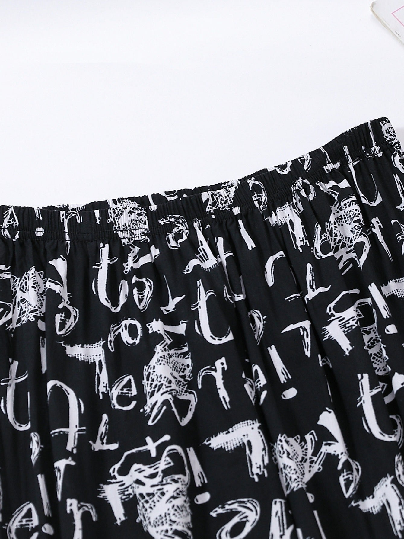 Loose Letter Graffiti High Waist Bloomers Pants