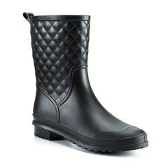 Women's Waterproof High Tube Rain Boots Warm and Comfortable