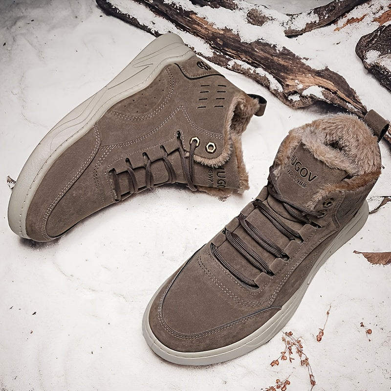 Men's Winter Snow Boots Warm Lined Anti Skid Comfort Shoes