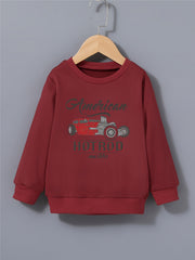 Kid's Pattern Print Sweatshirt Pullover Crew Neck Top