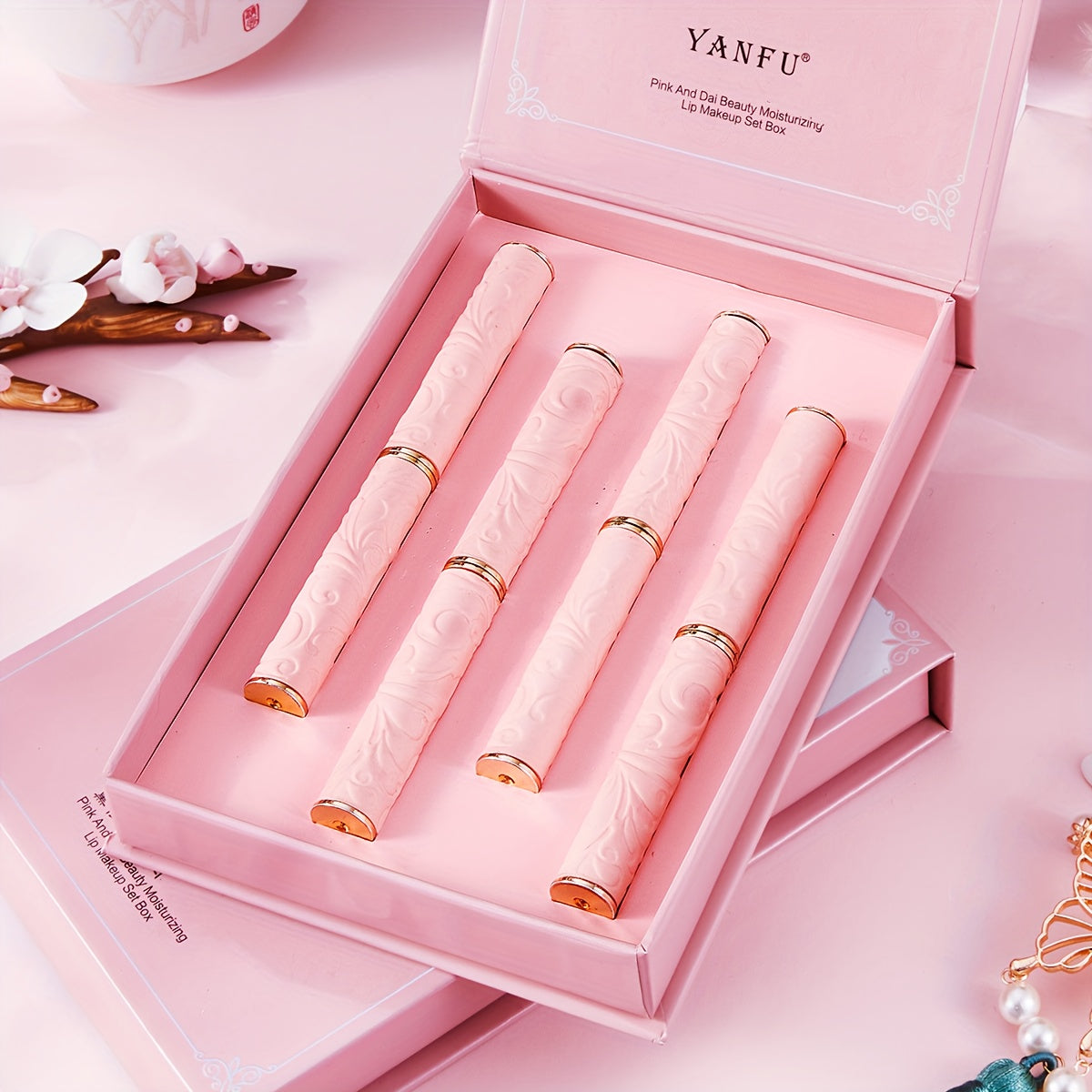 4 Pcs Moisturizing Waterproof Long Lasting Lipstick Set