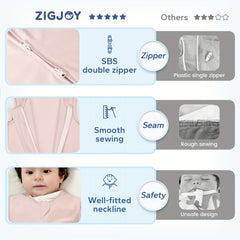 SIMYJOY Baby Sleeping Bag 0.5 Tog Animal Print Hand Wash 0-3 Years