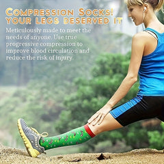 4Pairs Christmas Compression Socks - Circulation Support 20 30mmHg