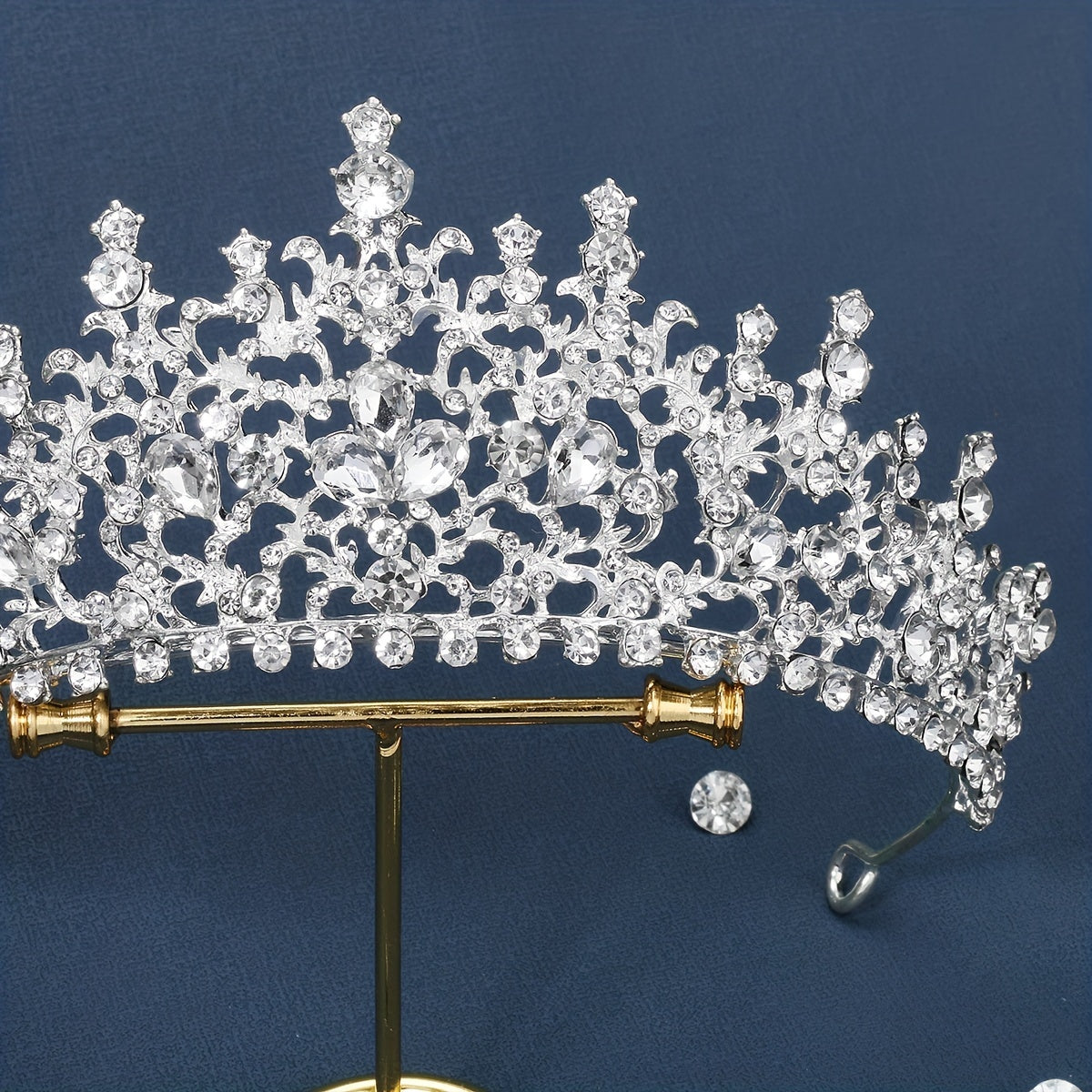 Rhinestone Crown Tiara Headband Baroque Style Bridal Hair Accessory