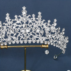 Rhinestone Crown Tiara Headband Baroque Style Bridal Hair Accessory