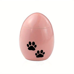 Paw Print Egg Shaped Ash Urn Necklace