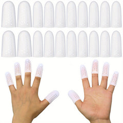 10Pcs Finger Cots Gel Finger Protectors with Air Holes for Fingertips