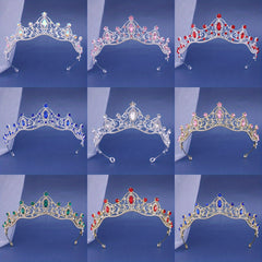 Silvery Crystal Tiara Crown Rhinestone Bridal Hair Accessories for Wedding