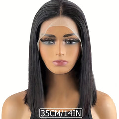 Short Straight Bob Wig Natural Fluffy Hairline Wig For Women Daily Holiday Party