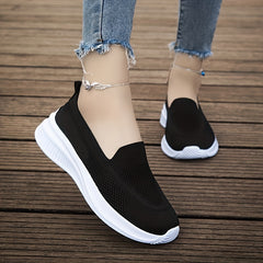 Mesh Breathable Casual Shoes Lightweight Knitting Walking Flats