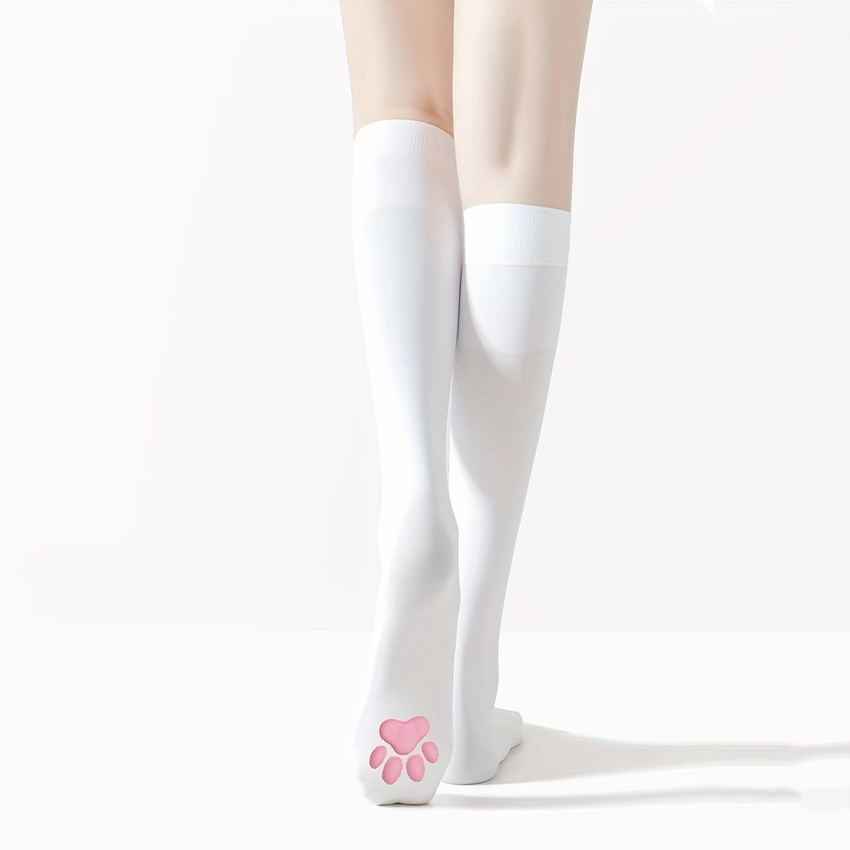 Cat Claw Print Thigh High Socks Halloween Cosplay Over The Knee Stockings