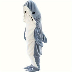 Creative Shark Sleeping Bag Flannel Warm Soft Outdoor Travel Gift