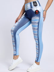 Graphic Print High Rise Plus Leggings High Stretch
