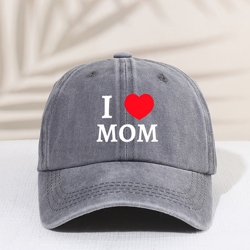 Kids' Sunshade Adjustable Baseball Cap I Love Mom
