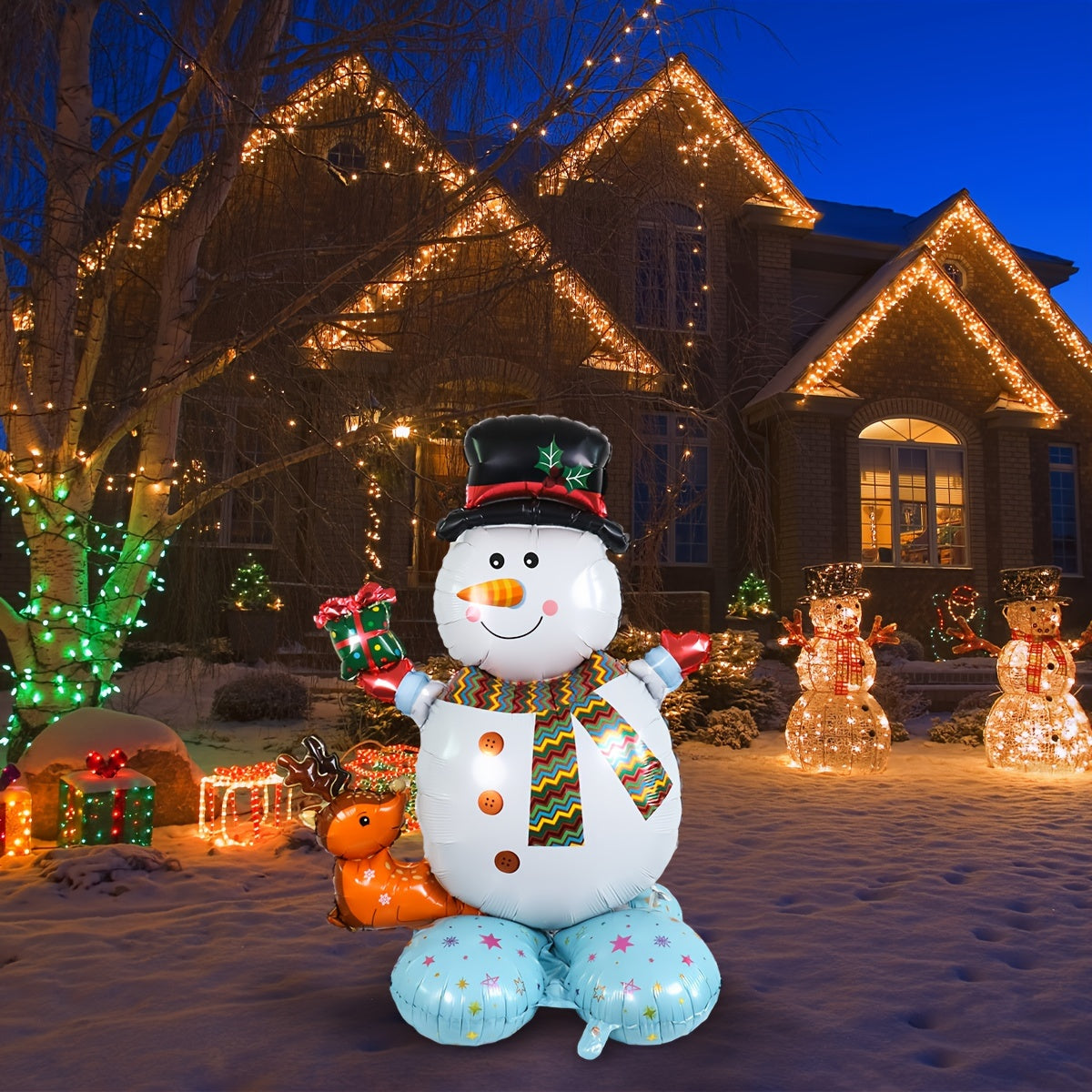 Christmas Gift Snowman Balloon Decoration