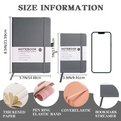 Gray A5 A6 Strap Book Notebook Business Notepad Small Book Portable Book Notepad