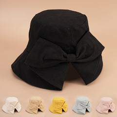 Irregular Bowknot Brim Bucket Hat Candy Women's UV Protection Sun Hats