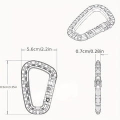 4pcs Carabiners Clips Key Chain Backpack Hanging Buckle Outdoor Camping