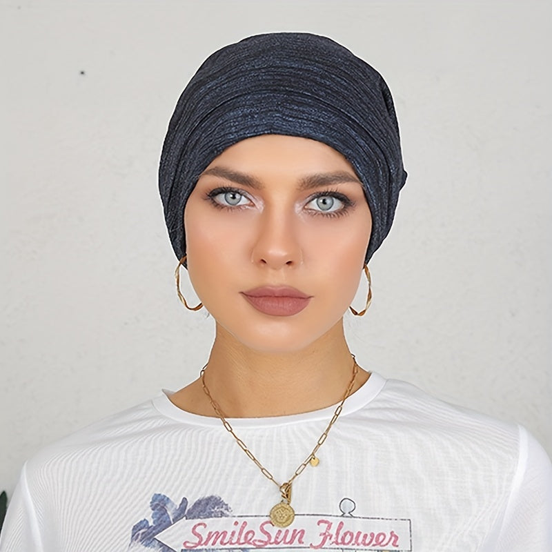 Double Layer Adjustable Beanie Turban Chemo Cap Elastic Bonnet