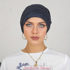 Double Layer Adjustable Beanie Turban Chemo Cap Elastic Bonnet