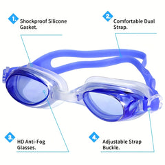Waterproof Swimming Goggles Adjustable Strap for Men & Women