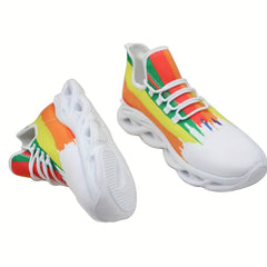 Men's Slip On Blade Sneakers Rainbow Athletic Shoes
