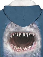 Shark 3D Pattern Print Boys Sweatshirt Hoodie Spring Fall