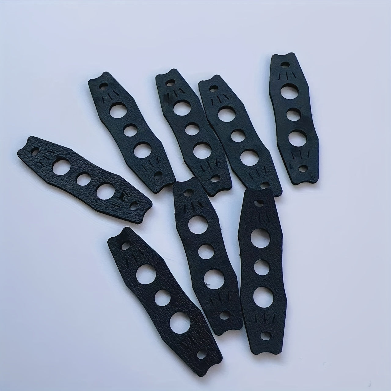 50pcs Microfiber Slingshot Pit Pouch With Center Hole & Double Pits