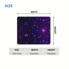 Square Mousepad 20x24cm Home Office Rubber Sewn Border Slide Mousepad
