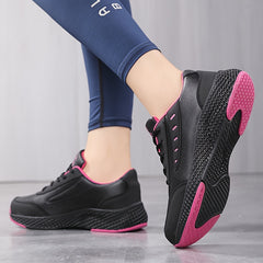 Women's Non Slip Low Top Sneakers Solid Running Shoes