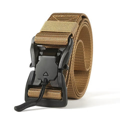 Outdoor Tactical Belt Men's Nylon Knitted Belt Magnetic Buckle