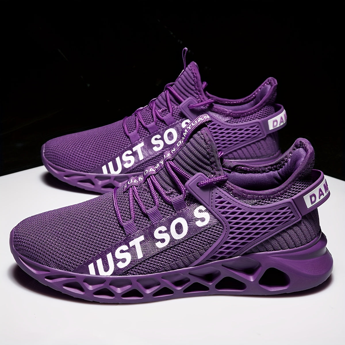 Purple Lace Up Blade Running Shoes Outdoor Sports Footwear