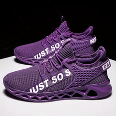 Purple Lace Up Blade Running Shoes Outdoor Sports Footwear