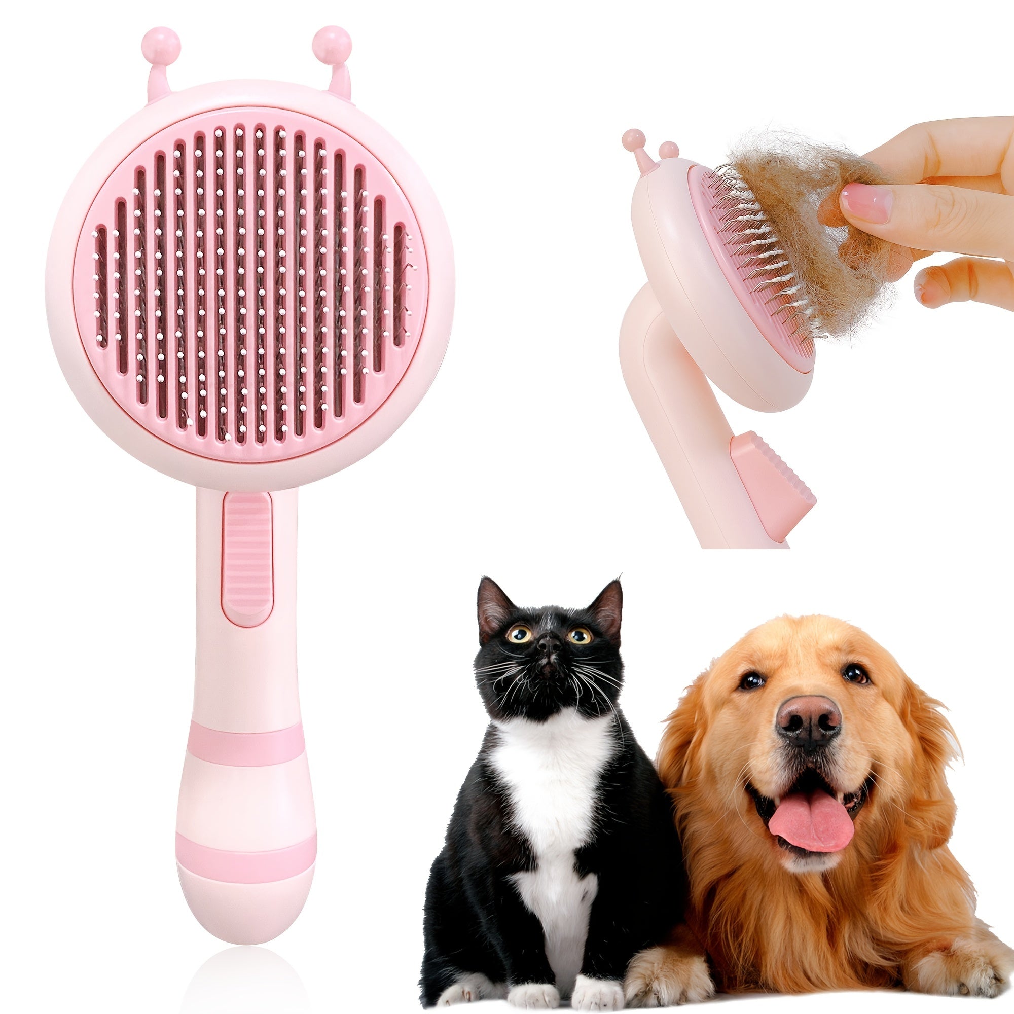 Self Cleaning Slicker Brush For Cats Dogs