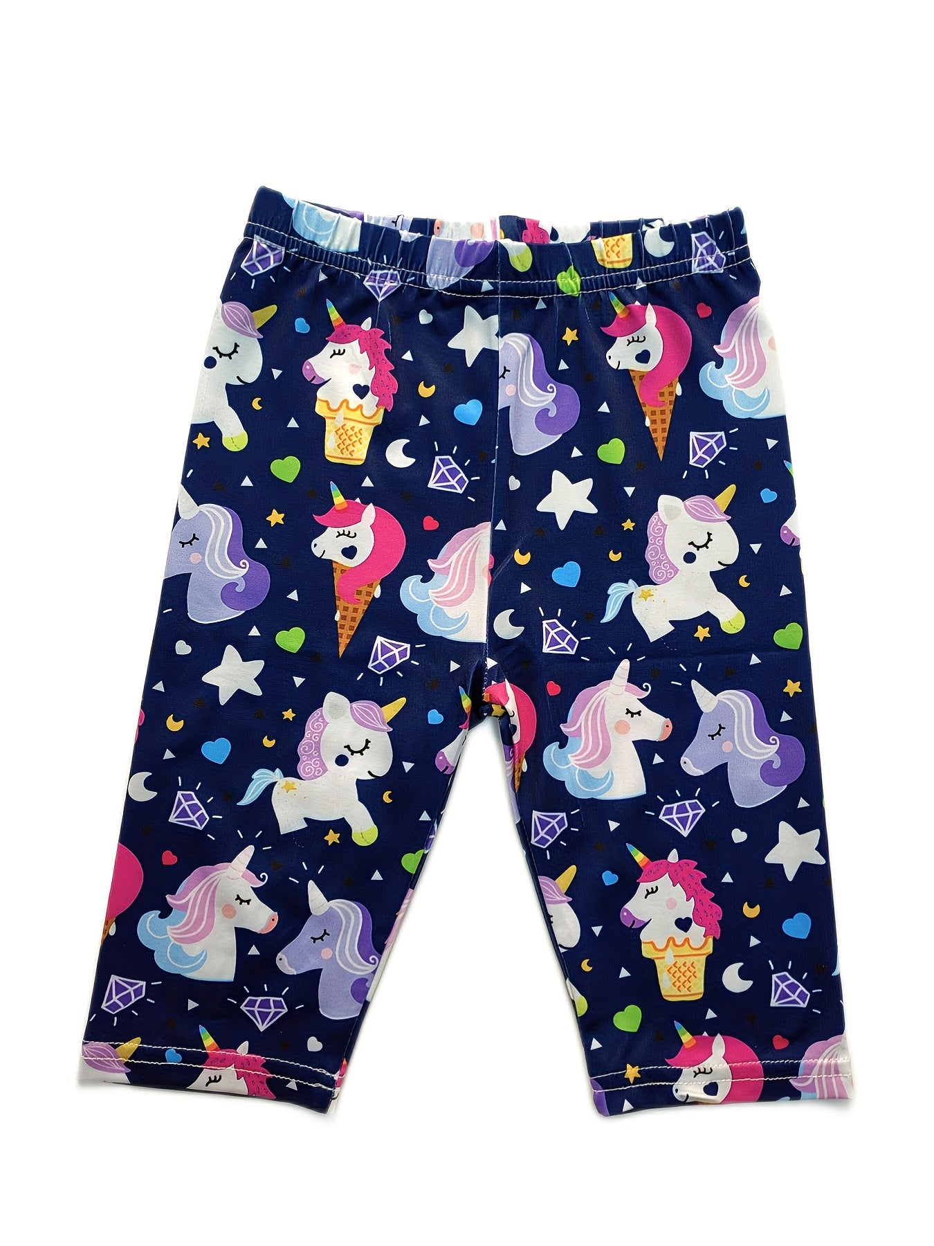 Girls' Unicorn Graphic Shorts Leggings For Summer Dance Bike Shorts
