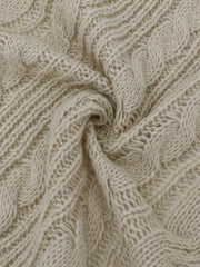 Solid Jacquard Long Sleeve Open Front Cardigan