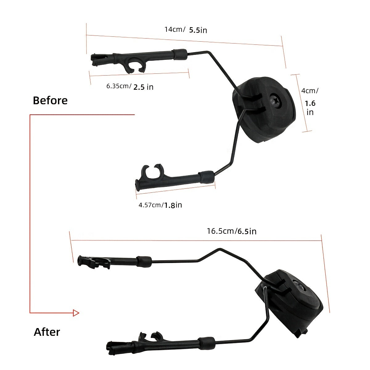 Tactical Headset Helmet Adapter for FAST ACH MICH Helmet