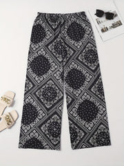 Boho Lounge Bottoms Wide Leg Sleepwear Pants