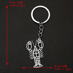 Creative Stainless Steel Lobster Keychain For Men