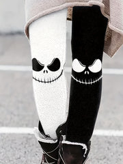 Halloween Graphic Print Skinny Leggings Casual