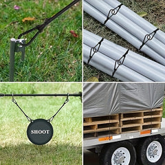 Elastic Rope Strap Carabiner Heavy Duty Fixed Luggage Bag Outdoor Camping Travel