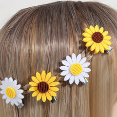 10pcs Cartoon Daisy Hair Clips for Girls