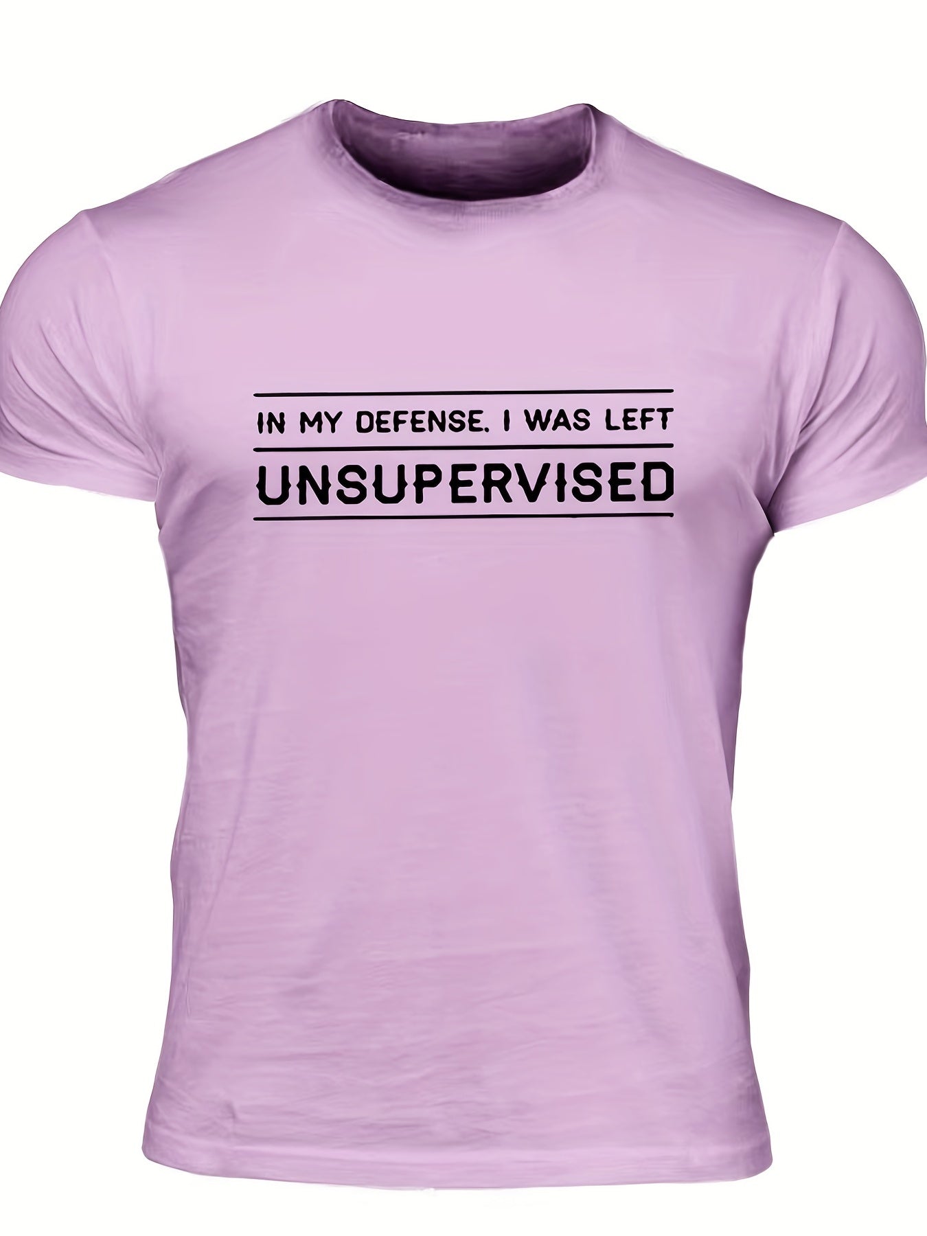 Left Unsupervised Men's Letter Print T-shirt for Summer Outdoor
