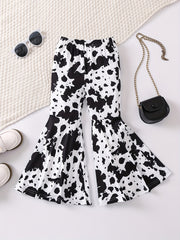 Tie Dye Graphic Casual Bell Bottom Pants Elastic Comfy Flared Trousers