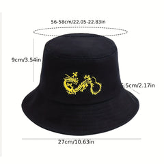 Yellow Dragon Fisherman Hat Bucket Hat for Outdoors