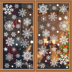 Snowflake Window Stickers Christmas Decor 114pcs