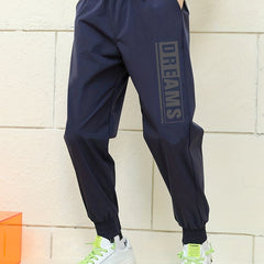 DREAMS Letter Print Boys Casual Long Pants