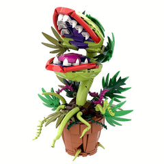 Carnivorous Plant Building Blocks Fun Green Leaves & Red Tongue